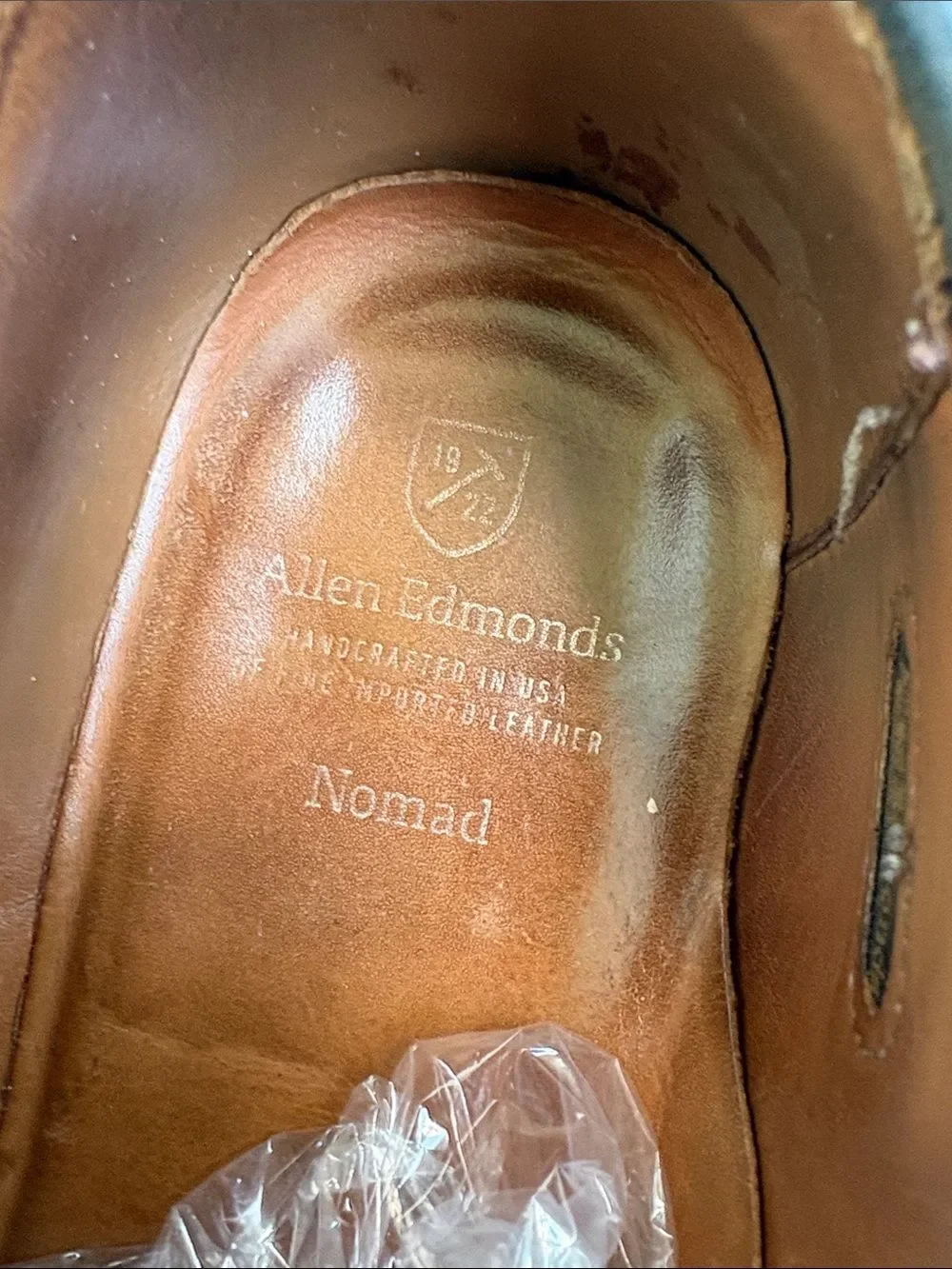 Allen Edmonds Nomad blue suede lace ups